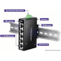 Miniatyrbillede 2 af 2: TRENDnet Mini industrielt Fast Ethernet DIN-Rail switch med 5 porte, TI-ELC50, 5 porte 10/100 Mbps, IP30 kabinet, kapacitet af