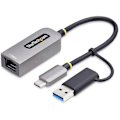 Pikkukuva 1 / 2: StarTech.com USB-C - Ethernet -adapteri USB-A -donglella, 10/100/1000Mbps, USB 3.0 -verkkosovitin Ethernetiin