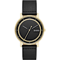 Miniatyrbillede 3 af 4: Montre Skagen - Mænd - SKW6897 - Sort Læder - 40mm - 7mm - Guld - Sort Svart