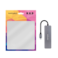 Pikkukuva 2 / 2: NANOCABLE 10.16.4409 - USB-C-muunninkeskitin 3 USB-A 3.0 -naarasporttiin + 1 naaras USB-C-portti, alumiini, 10 cm, harmaa