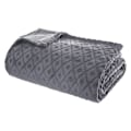 Miniatyrbillede 1 af 6: Plaid - Atmosphera - 3D Losange - Mørkegrå - 180x230 cm - Polyester Mörkgrå