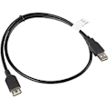 Miniatyrbillede 1 af 2: lanberg env.-usbe 10cc 0007 -BK USB 2.0 A han til USB A hun extender, 70 cm Sort