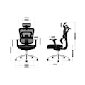 Miniatyrbillede 2 af 4: Kontorstol - MARK ADLER - Ekspert 4.9 - Ergonomisk - Lændestøtte - HD Mesh Stof Svart
