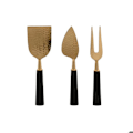 Pikkukuva 2 / 3: Juustoveitset - DKD Home Decor - Musta/Kulta - Hartsia - Ruostumatonta terästä - 3 kappaletta svart guld