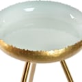 Miniatyrbillede 2 af 3: Sidebord - Blålakeret metal - 43 x 43 x 61 cm