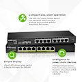 Pikkukuva 2 / 2: VERKKO, kytkin, erillinen kytkin, Zyxel 8p GbeZyxel GS1915-8EP Smart Hybrid Switch. Kytkimen tyyppi: Hallittu,