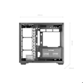 Miniatyrbillede 6 af 6: ATX-sag - Mars Gaming - MC-3TCORE - Triple Tempereret Glas - Dobbelt Kammer - Hvid