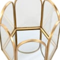 Miniatyrbillede 2 af 3: Oreaufuget i metal i guld og spejl 9x8x9.5cm gyllene