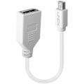 Miniatyrbillede 1 af 2: Adapterkabel - LINDY - Mini DP til DP - 20 cm - 360° afskærmning - Hvid