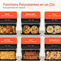 Miniatyrbillede 6 af 6: Luftfriter - COSORI - Twinfry Chef Edition - 10 Liter - 2800 W - Temperatur 35°C-240°C Svart / Koppar