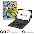 Miniatyrbillede 2 af 2: SUBBLIM FUNDA Tablet KEYTAB Pro BT Trendy tegneserie Flerfärgad