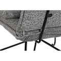 Miniatyrbillede 2 af 4: Urban style lænestol i metal, grå polyester, sort - Farve: SORT