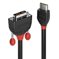 Miniatyrbillede 1 af 2: LINDY Câble HDMI vers DVI-D - Sort linje - 2m
