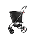 Miniatyrbillede 2 af 6: BB BASKET TWEED marine - Sammenklappelig kørepose - 4 hjul - Sort - Moderne design, let og robust struktur, stort indhold Noir PL