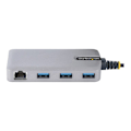 Miniatyrbillede 2 af 3: USB-hub - STARTECH.COM - 5G3AGBB-USB-A-HUB - 3 porte USB-A - Gigabit Ethernet - 5 Gbps
