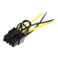 Pikkukuva 2 / 3: SATA-8-nastainen PCI Express -näytönohjaimen virtasovitinkaapeli - STARTECH.COM - 15 cm - musta