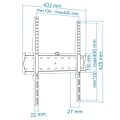 Miniatyrbillede 2 af 4: TV-beslag - TooQ - LP4155F-B - Fast - 32''-55'' - Sort