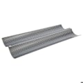 Miniatyrbild 1 av 3: Form för baguetter - 5five - Metall - Non-stick - Perforerad - 2 baguetter Svart