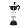 Miniatyrbillede 3 af 4: Bialetti Espressomaskine til 6 kopper, aluminium, sort, 30 x 20 x 15 cm - 4953