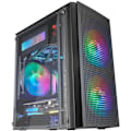 Miniatyrbild 1 av 4: PC-chassi Micro ATX - Mars Gaming - MC300 Svart - Härdat Glas - 3 FRGB Fläktar - Total-Mesh