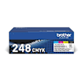 Miniatyrbild 2 av 4: Standard Toner Pack - BROTHER - TN248VAL - Cyan Magenta Gul Svart - 4x1000 sidor