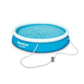 Miniatyrbillede 2 af 4: BESTWAY Fritstående poolsæt over jorden - Hurtigt sæt - 366 x 76 cm - Rund (leveres med en filtreringspumpe) Blå