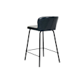Miniatyrbillede 2 af 4: sort pu metal skammel (40 x 42,5 x 81,5 cm)