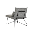 Miniatyrbillede 3 af 4: Urban style lænestol i metal, grå polyester, sort - Farve: SORT