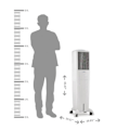 Miniatyrbillede 4 af 4: Klimaanlæg - Symphony - DIET 35i - Mobil - 170W - Programmerbar - 35m2 hvid