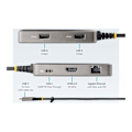 Miniatyrbillede 3 af 3: Hub USB - Startech - 103B-USBC-MULTIPORT - 4K Ultra HD - 5 Gbit/s - 2 porte USB