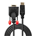 Miniatyrbillede 2 af 2: DisplayPort til VGA konverterkabel - LINDY - 1m - Aktiv - Opløsning op til 1920x1200 - Sort Svart