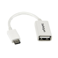 Pikkukuva 3 / 3: Micro USB - USB Host OTG -sovitinkaapeli - STARTECH - UUSBOTGW - 12cm - Valkoinen - Elinikäinen takuu
