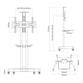 Pikkukuva 5 / 5: NEWSTAR NeoMounts NM-M1700 - LCD-näyttövaunu - musta - 32"-75"