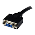 Pikkukuva 2 / 2: 20 cm: n DVI-VGA-sovitinkaapeli - M / F - musta - 20 cm DVI-I-HD15-muunnin - M / F - DVIVGAMF8IN