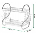 Miniatyrbillede 2 af 3: Etagère til opvask 2 niveauer Tallerkener bestik 38cm Maestro Silver