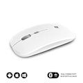 Pikkukuva 2 / 3: Bluetooth Langaton Hiiri Subblim Dual Flat/ Ladattava Akku/ Jopa 1600 DPI/ Valkoinen Bleu