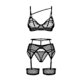 Pikkukuva 3 / 4: Obsessiivinen - Nuite Ensemble Kolme Osa - Musta S/M Svart L/XL