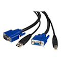 Pikkukuva 1 / 3: USB KVM -KAAPELI - STARTECH - 3,05 m - 1 x Type A Uros USB - 1 x HD-15 Uros VGA - Musta