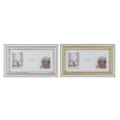Miniatyrbillede 1 af 3: luksus fotoramme 46,5 x 2 x 28,5 cm traditionelt polystyren sølv guldglas (2 enheder)
