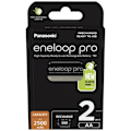 Miniatyrbillede 1 af 3: Panasonic eneloop pro HR06 LR6 (AA) NiMH genopladeligt batteri 2500 mAh 1,2 V 2 stk.