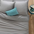 Miniatyrbillede 6 af 6: Drap Housse - Atmosphera - Grå - 160x200cm - Bomuld - Vaskbar ved 60° Grå