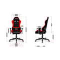 Miniatyrbillede 4 af 4: HUZARO Ranger 6.0 Rød mesh Gaming Stol Ergonomisk Justerbar Højde Svivel Lumbar Support Tiltbar sort, rød
