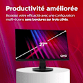 Miniatyrbillede 4 af 4: Skærm - LENOVO - N27q - 27 tommer QHD - 100Hz - 4ms - Sort