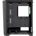 Miniatyrbillede 4 af 6: Nfortec - KRATER X Gaming PC Kabinet Mid Tower ATX, 4x 120mm ARGB blæsere inkluderet, Front mesh, Hærdet glas på siden, Sort