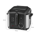 Miniatyrbillede 6 af 6: Friture - CLATRONIC - FR 3649 - 1600W - 2.5L - Sort Svart
