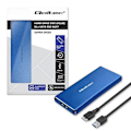 Miniatyrbillede 4 af 4: Qoltec ekstern SSD-harddisk - 51832 - M.2 SATA NGFF SSD-hus USB 3.0 Super hastighed 5 Gb/s 2 To Blå