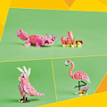 Miniatyrbild 4 av 5: LEGO Creator 31170 3-i-1 Vilda djur: Flamingo - Leksak för flickor från 8 år Rosa, gul, svart