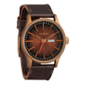 Miniatyrbillede 2 af 4: Ure - Nixon - Sentry Leather - Læder - Vandtæthed 100m - Chic Stil Brons/svart