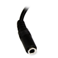Miniatyrbillede 3 af 4: Y-kabel Mini-Jack 3,5 mm til 2x RCA - STARTECH - Farvekodede stik - Sort Svart
