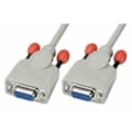 Miniatyrbillede 1 af 2: Nullmodem Sub-D9 F-F kabel 5m - LINDY - PC tilslutning - Støbte plastikstik